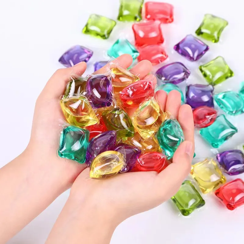 10/20/50PCS Laundry Gel Beads Laundry Ball Cleaner Capsules Washing Liquid Lasting Fragrance Colorful Concentrated Laundry Beads