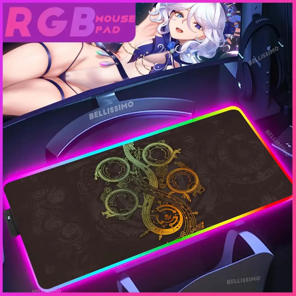 RGB gioco d\'azione cooperativo Monster Hunter Wilds Mouse Pad GamingPad grande kawaii Pad tastiera scrivania pc gaming tappetino antiscivolo in gomma