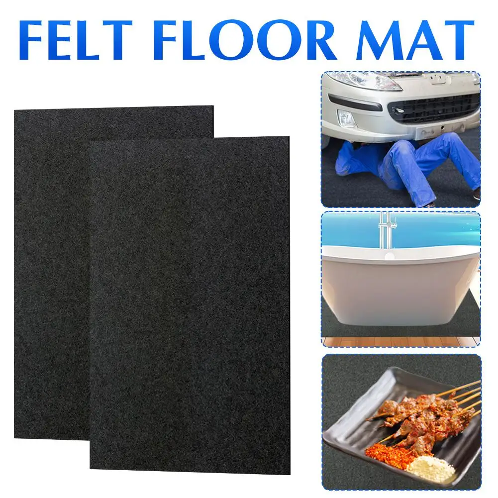 1/2pc Oil Collection Mat Garage Floor Oil Mat Robust Protective Car Maintenance Mat Oil Felt Mat Protective Waterproof 36*60inch