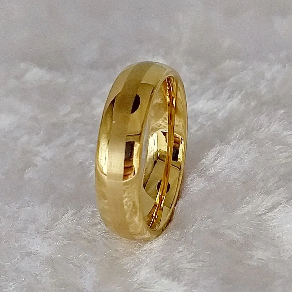 Latest High Quality 18k Gold Plated Tungsten Jewelry Anniverary Wedding Couples Rings for Men And women wholesale price