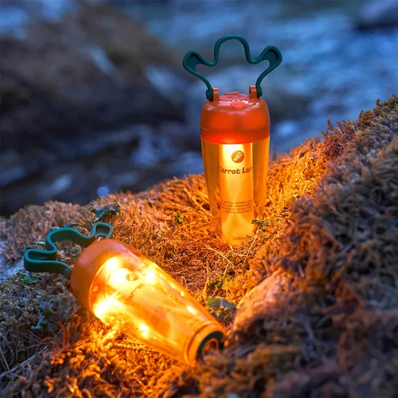 USB Rechargeable Carrot LED Light - Cute Adjustable Outdoor Atmosphere Lamp, Waterproof Long-Lasting for Camping/Tent/Patio image 3
