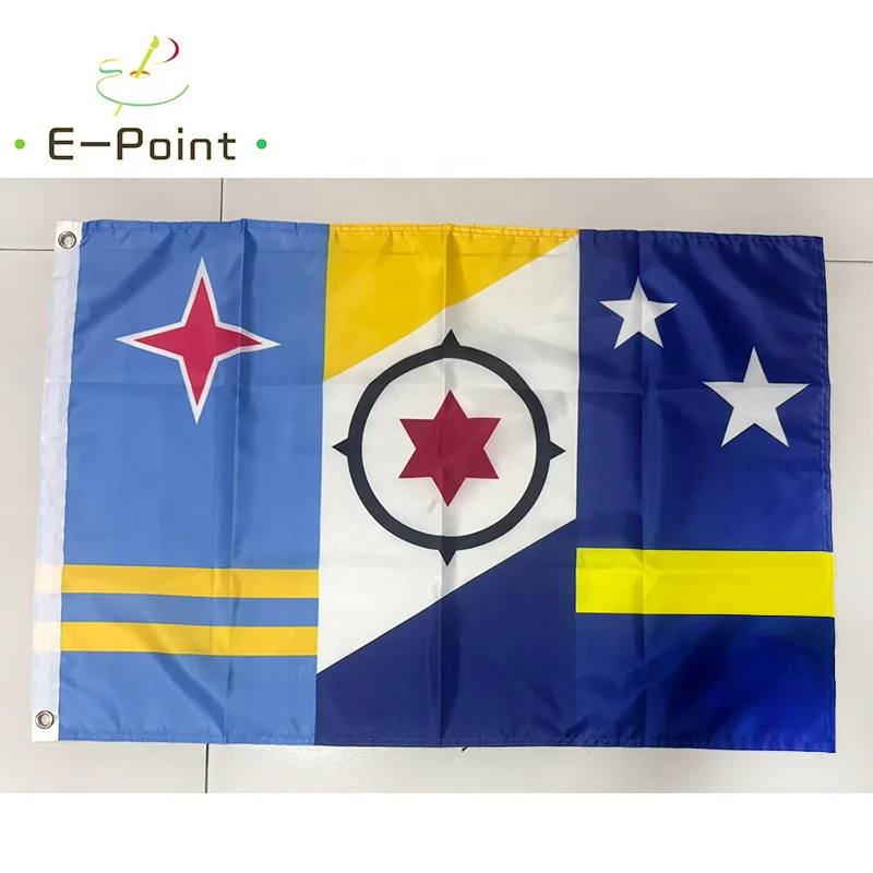 Bandera de la Amistad Aruba Bonaire Curacao, 2 pies x 3 pies (60 x 90 cm), 3 pies x 5 pies (90 x 150 cm), tamaño, adornos navideños para pancarta del hogar