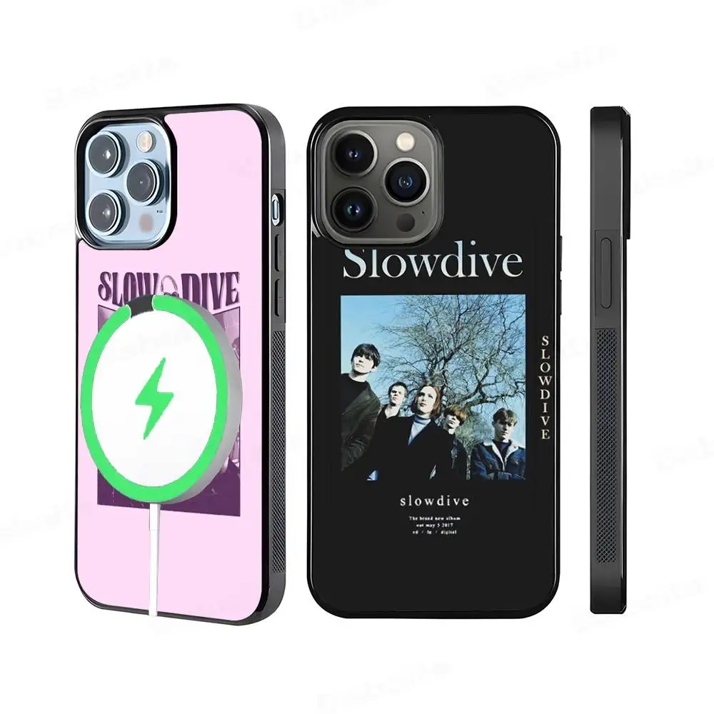 S-Slowdive Band Magnetic For Magsafe Phone Case For IPhone 17 16 15 14 Plus 13 12 11 Pro Max Cover