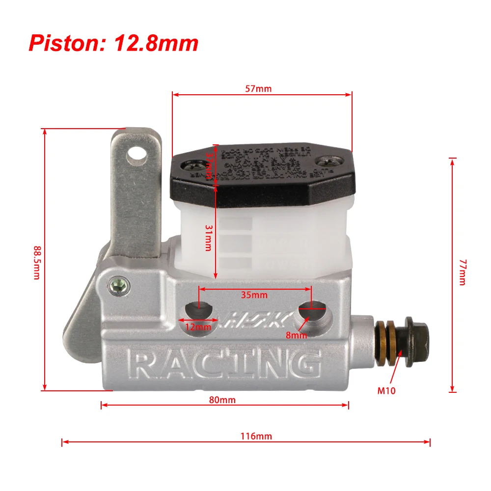 Motorcycle Master Cylinder,Brake Master Cylinder Motorcycle Piston Pump Master Cylinder Clutch Brake Lever Pump for Go Kart Thre