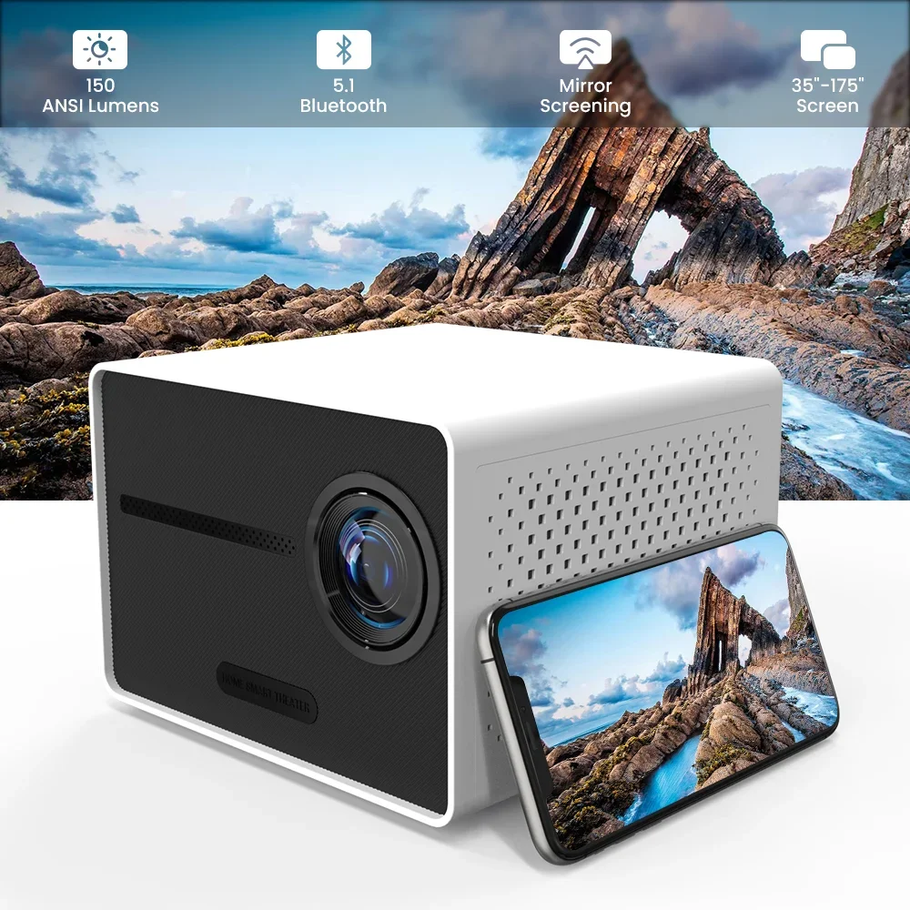 New Portable Rohs CE FCC Buy Mini Pocket Portable YG300 Supplier Dol By 150 ANSI Android 9.0 LED Proyector Projector - view 5