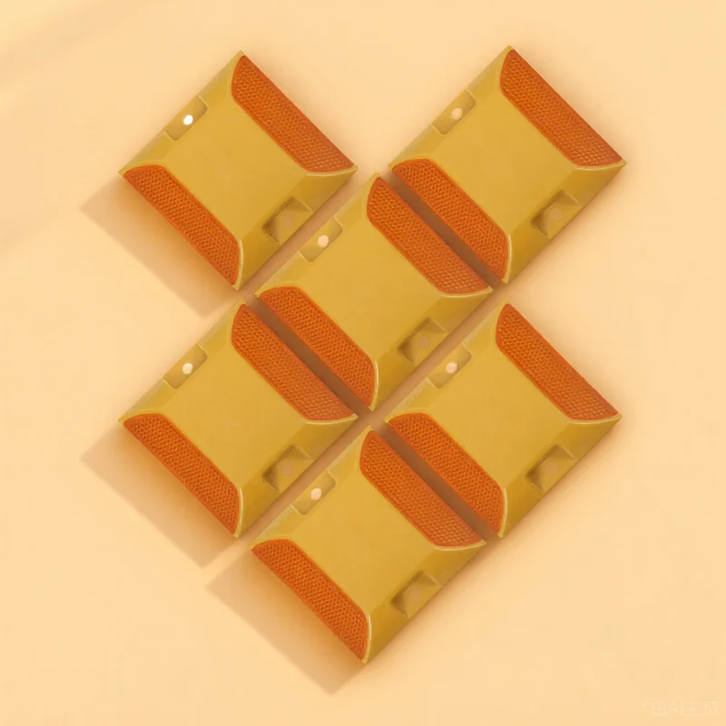 

6pcs Reflective Road Pavement Markers Heavy Duty Driveway Reflectors For Demarcation Durable Traffic Safety Roadside