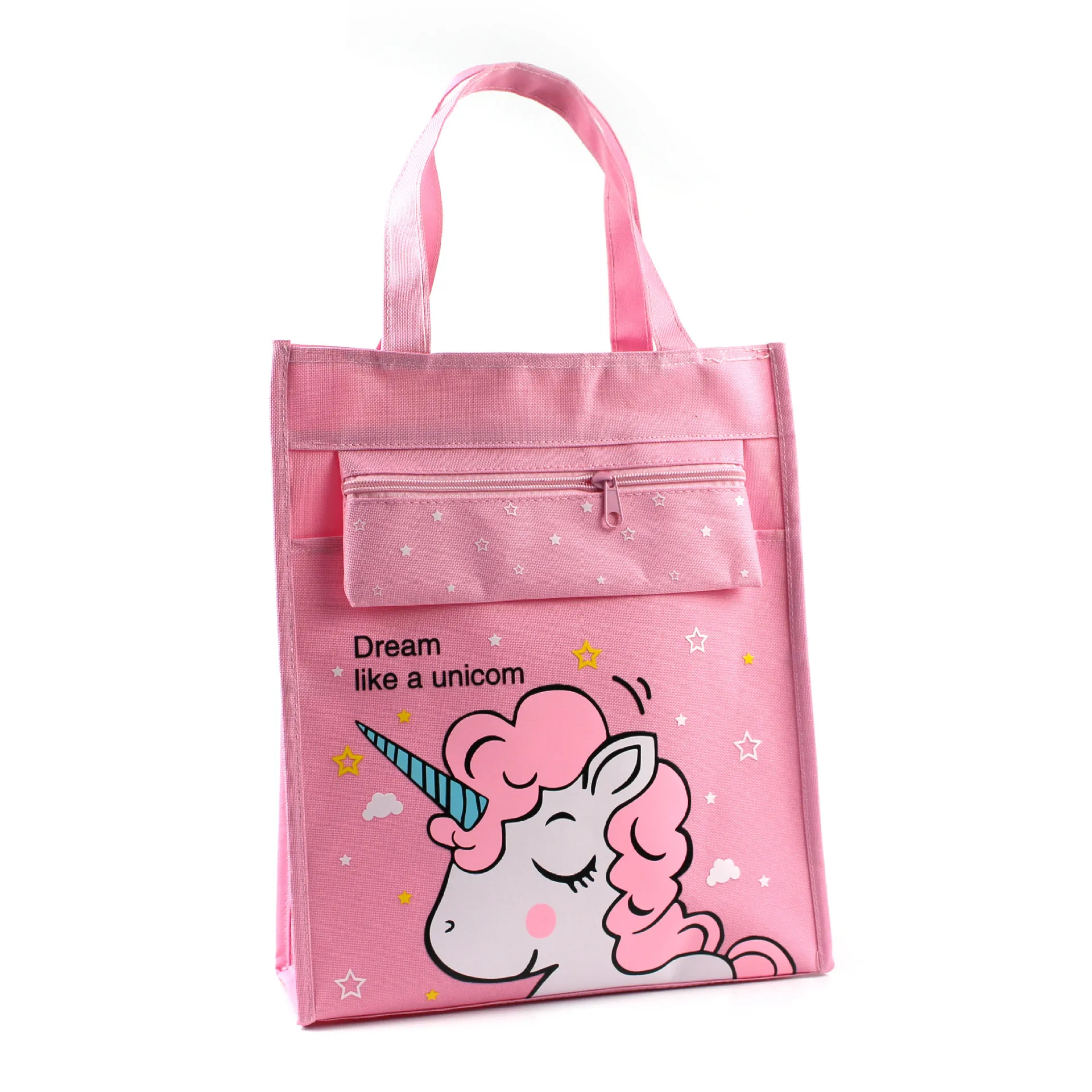 Sacola do estudante para crianças, bolsa de mão, bolsa de documentos, sacola de lona, mochilas escolares para meninas e meninos