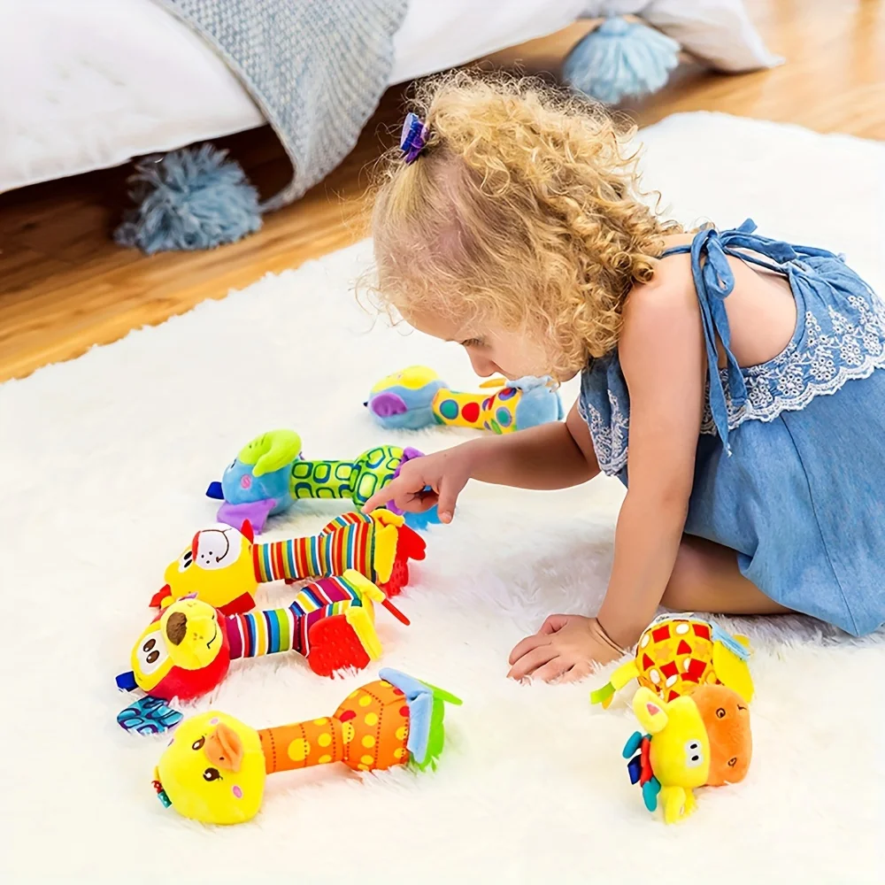 Baby Soft Rattles Shaker, พัฒนาการทารก Hand Grip ของเล่นเด็ก, Baby Sensory Learning ของเล่นยางกัด, คริสต์มาสของขวัญ