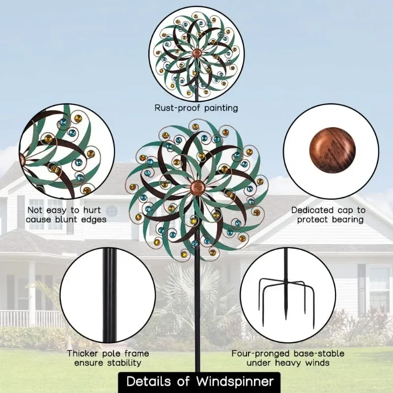 Metal Esculturas Vento e Spinners para Quintal e Jardim Decorações, Arte, 20x80 Polegadas