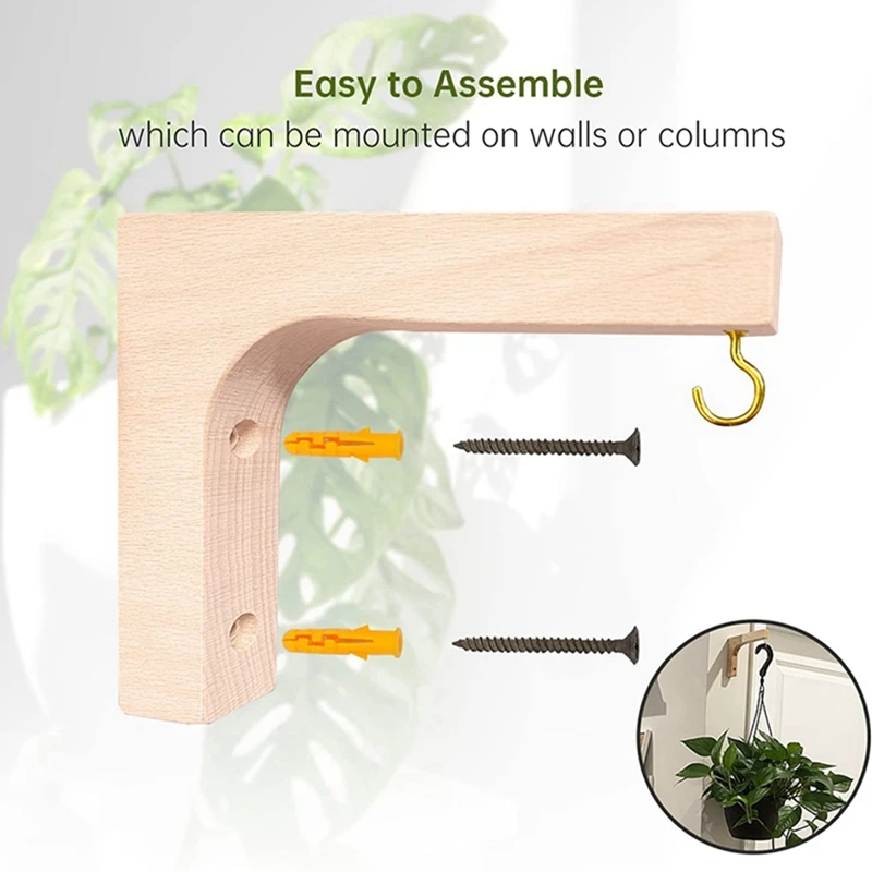 

4Pcs Hanging Plant Hook Plant Hangers Indoor For Indoor Flower Baskets Pot Lanterns Planter