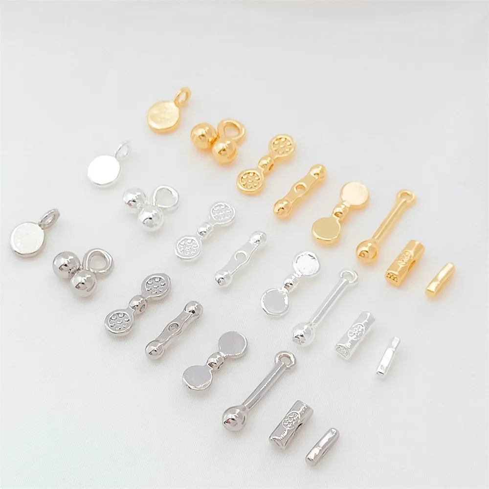 

Позолоченный гладкий кулон из меди 14 карат, палочка, разделитель бусин, браслет «сделай сам», аксессуар из вишневого бисера