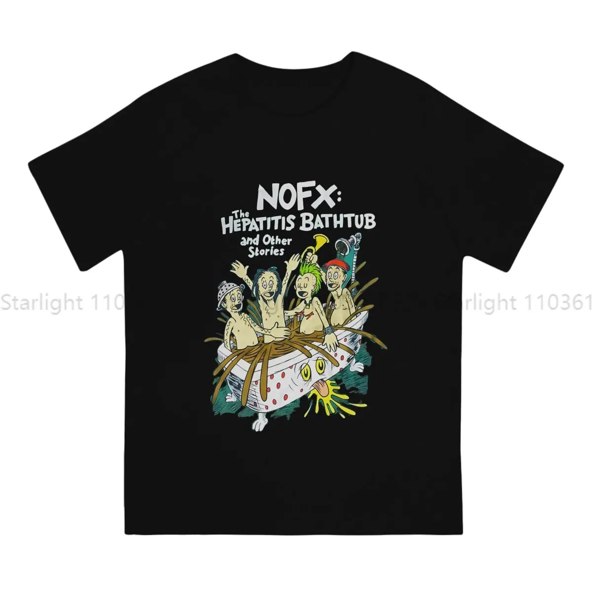 Hepatitis Bathtub Hip Hop TShirt NOFX Casual Polyester T Shirt Newest Stuff For Men Women