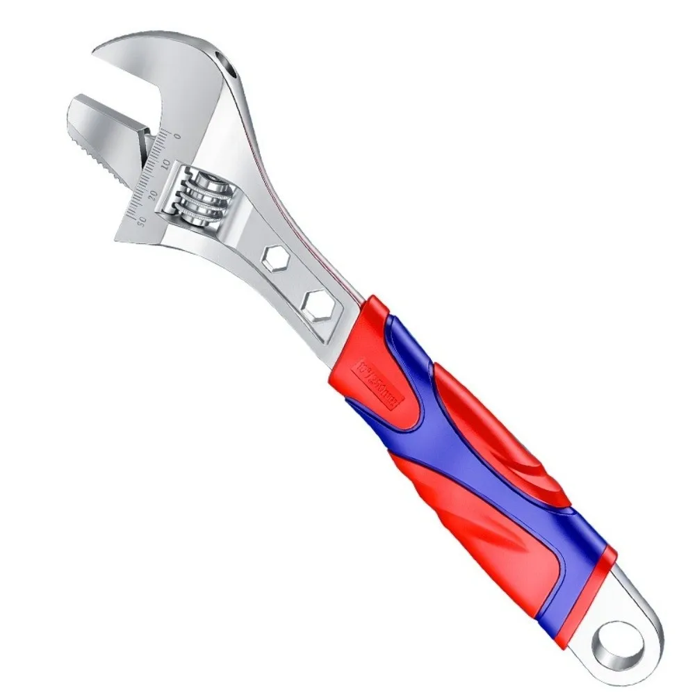 Wide Jaw Wrench Tool Thick Body Anti Slip Surface Pipe Hand Gear Multi Spec Size Dual Use Mode Adjust Spanner Water Pipe Install