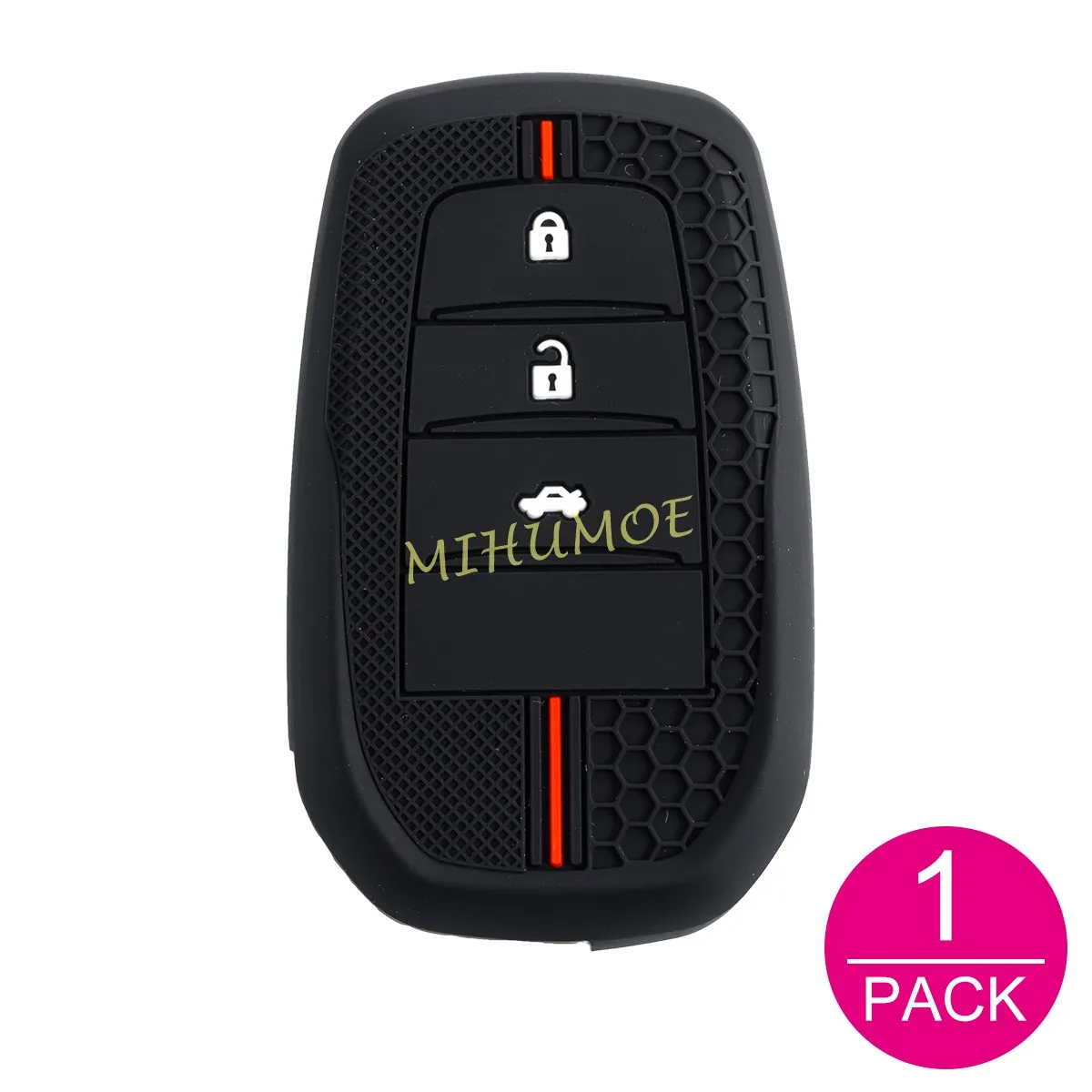 Siliconen Autosleutel Case Cover Sleutelhanger Voor Toyota Corolla Cross Harrier Fortuner Yaris Cross Land Cruiser LC200/LC300 2021-2025