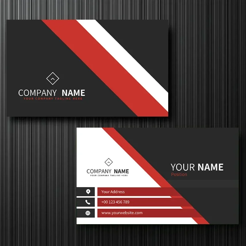 100PCS Cheap Customized Business Card Full Color Double-sided Printing Business Card  Paper