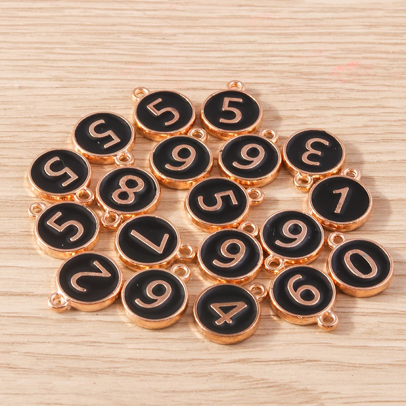 10pcs Number Charms for DIY Jewellery Making