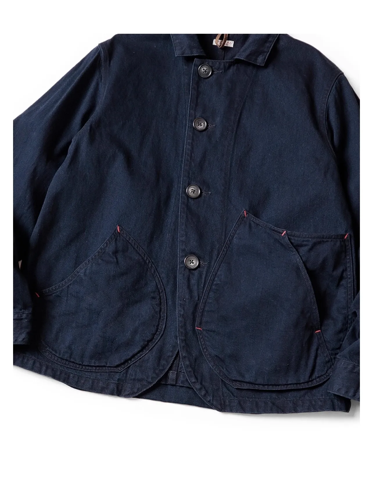 Kapital HH Blue Dye Denim Deconstructed Casual Workwear Jacket Long Sleeve Cotton Standard Fit Unisex Winter Collection