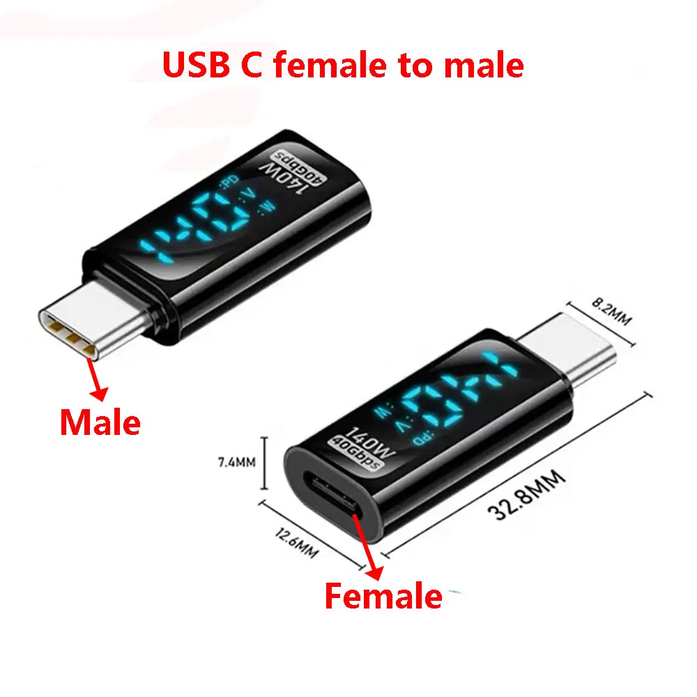 USB4.0 40Gbps Type C to C Adapter 8K@60Hz PD140W 5A Fast Charging Cable for iPhone 15 16 MacBook Steam Deck