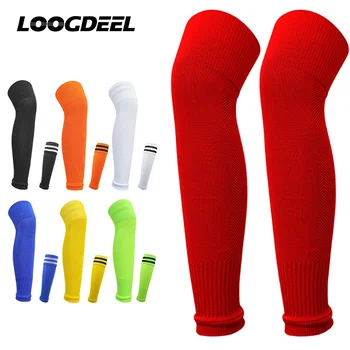 Loogdeel 1Pair Knee Over Football Leg Guards Socks Adult Children Leg Covers Breathable Kids Sports Shin Guards Calf Long Socks