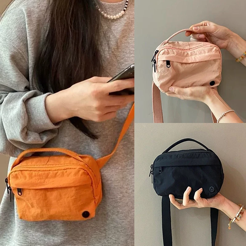 Fashion Macaron Nylon Square Bag Lightweight Canvas Bag Casual Versatile Shoulder Messenger Mobile Phone Bag