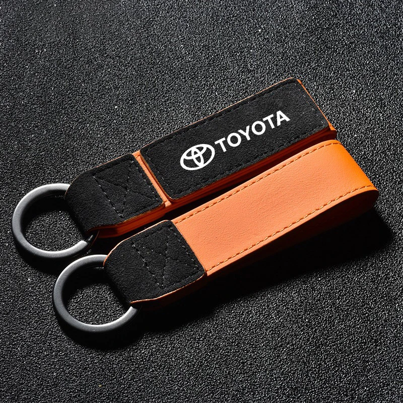 Car Suede Keychain Keyring Key Chains Lanyard Gifts Key Chain For Toyota Prius Corolla Rav4 Yaris Verso Camry Hilux Auris