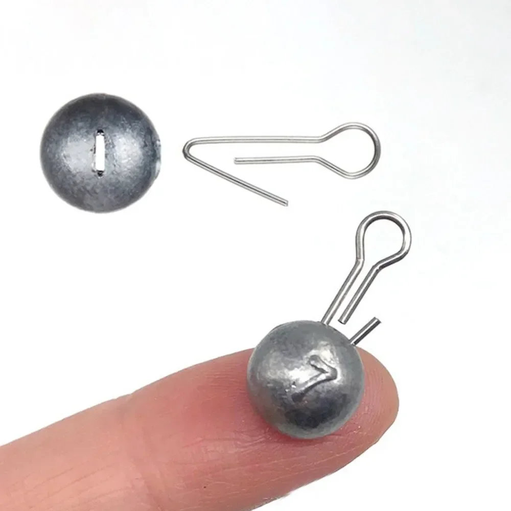

10pcs Fishing Soft Lure Head Weights Sinker Silver Fishing 3g/5g/7g/10g Quick Release Lead Sinker Fishing Tackle Accessories