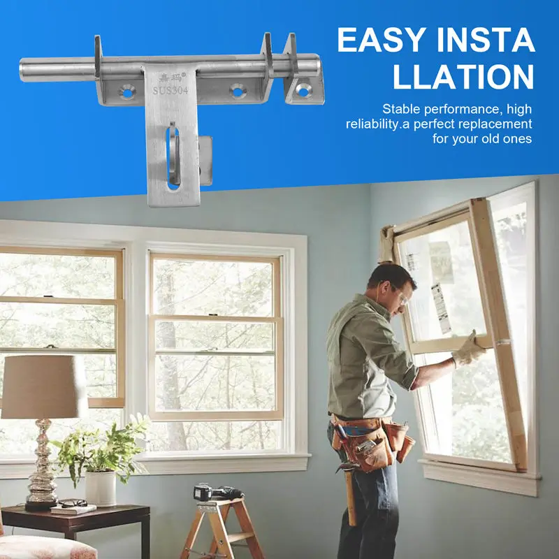 Болт из нержавеющей стали 304. Сверхмощные левые и правые болты. Раздвижной болт. Защелка дверного замка.