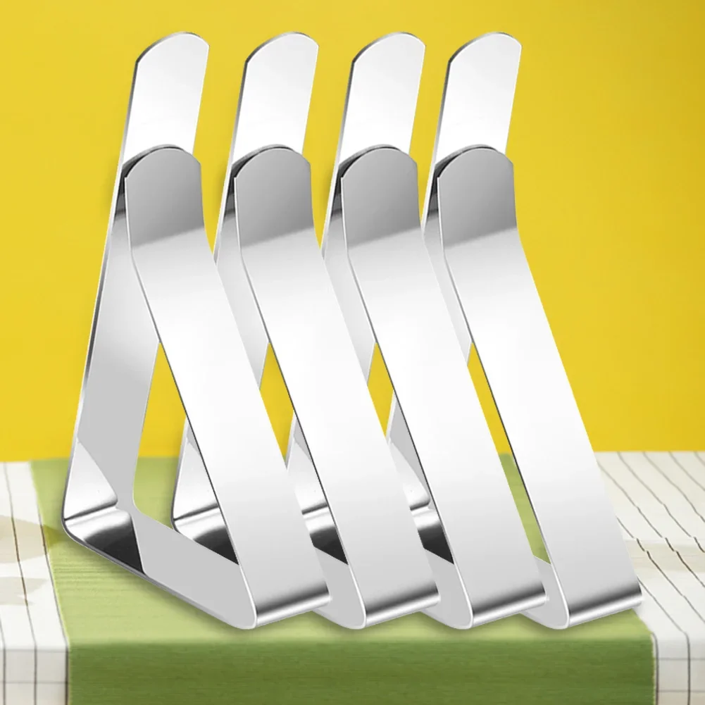 Table Cover Clip Stainless Steel Table Cloth Clips Non-Slip Fits Up To 1.7” Thick Tables for Outdoor Picnic Restaurant