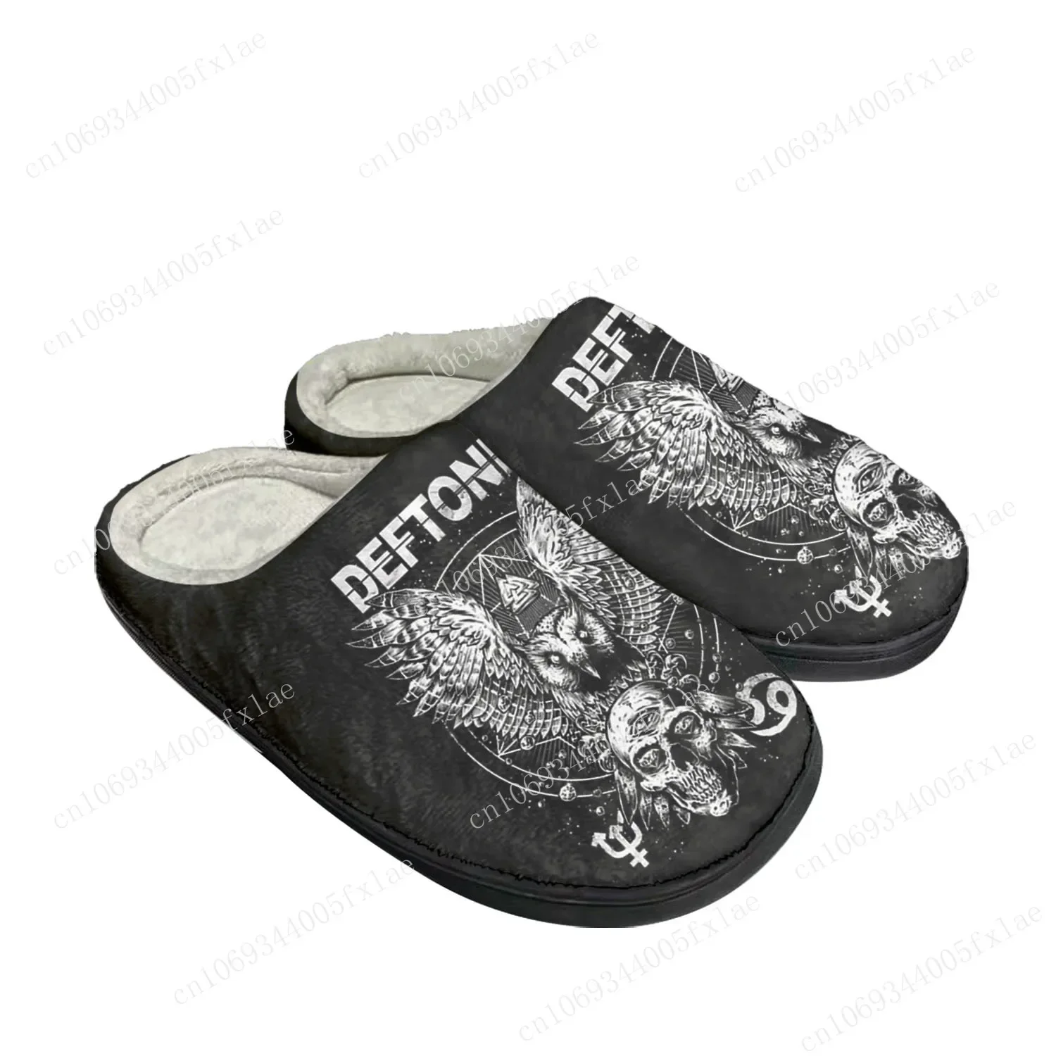 

Deftones Metal Art Rock Band Home Cotton Custom Slippers Mens Womens Sandals Plush Bedroom Casual Keep Warm Shoe Thermal Slipper