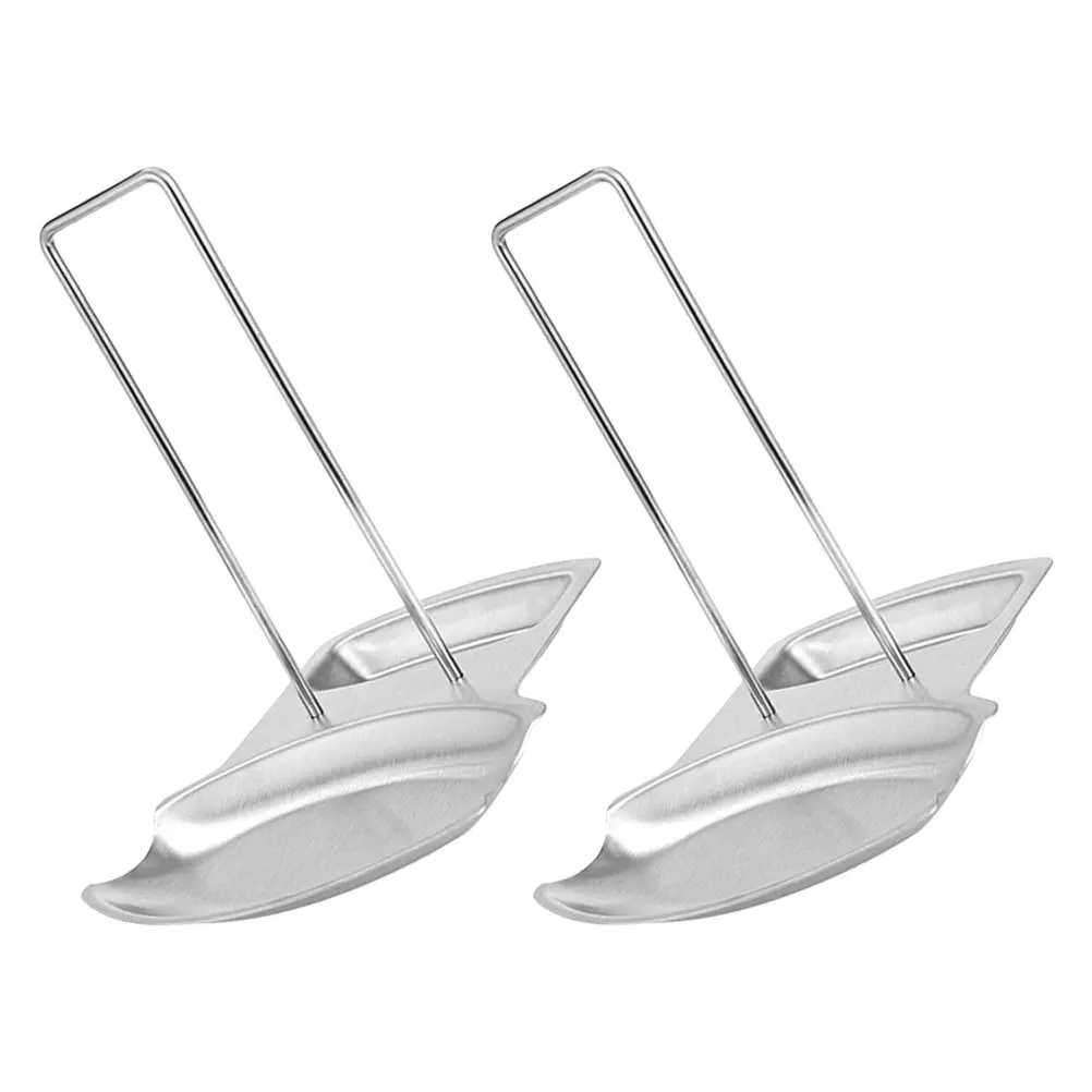 

2Pcs Kitchen Lid Organizer Stainless Steel Pot Pan Cover Holder Spacesaving Countertop Modern Design Pot Lid Bracket