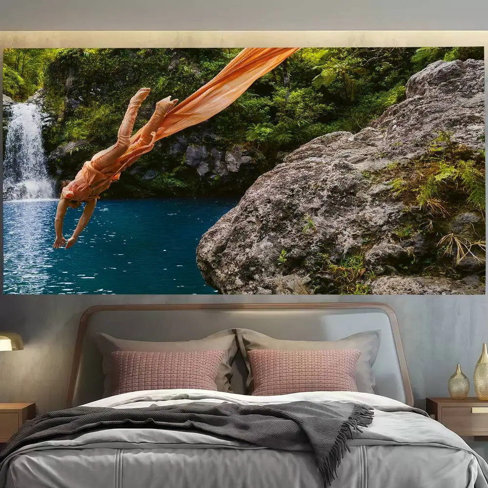 Singer T-Tedua La Divina Commedia 150 x 200 cm, 60 x 90 cm, Flaggen-Dekoration, für den Außenbereich, Picknick, Party, Zuhause, Camping, Party, Kunst, zum Aufhängen, Banner