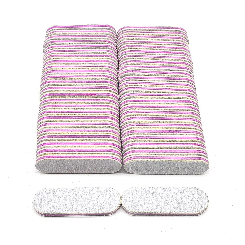 50/100/200 قطعة الصنفرة القوية ملفات الأظافر المهنية الصغيرة UV جل مزيل طلاء الأظافر مانيكير الملفات رمادي الرملي 100/180 عدد وأدوات #3