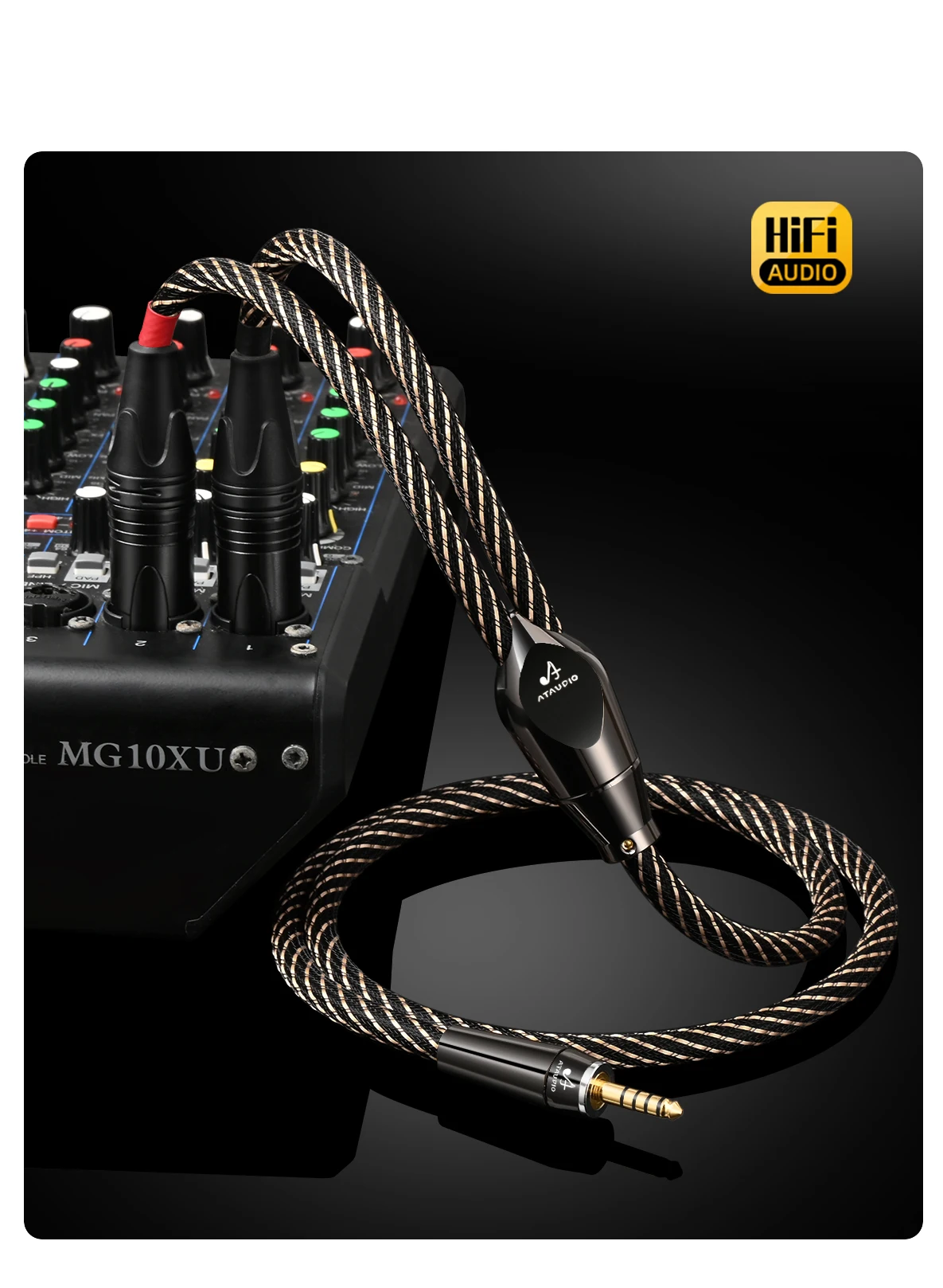 HiFi Audio 4,4 mm auf XLR-Kabel Hi-End 6N OFC symmetrische 4,4 mm Klinke auf 2XLR männlich oder weiblich Adapter Y-Splitter-Kabel für Mixer-Player – Detail 4