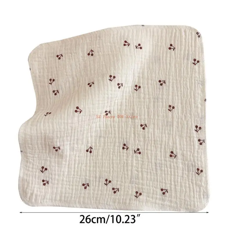 96GC مناشف أطفال قابلة للتنفس وماصة، مرايل لعاب الأطفال مكونة من 4 طبقات مربعة الشكل #6