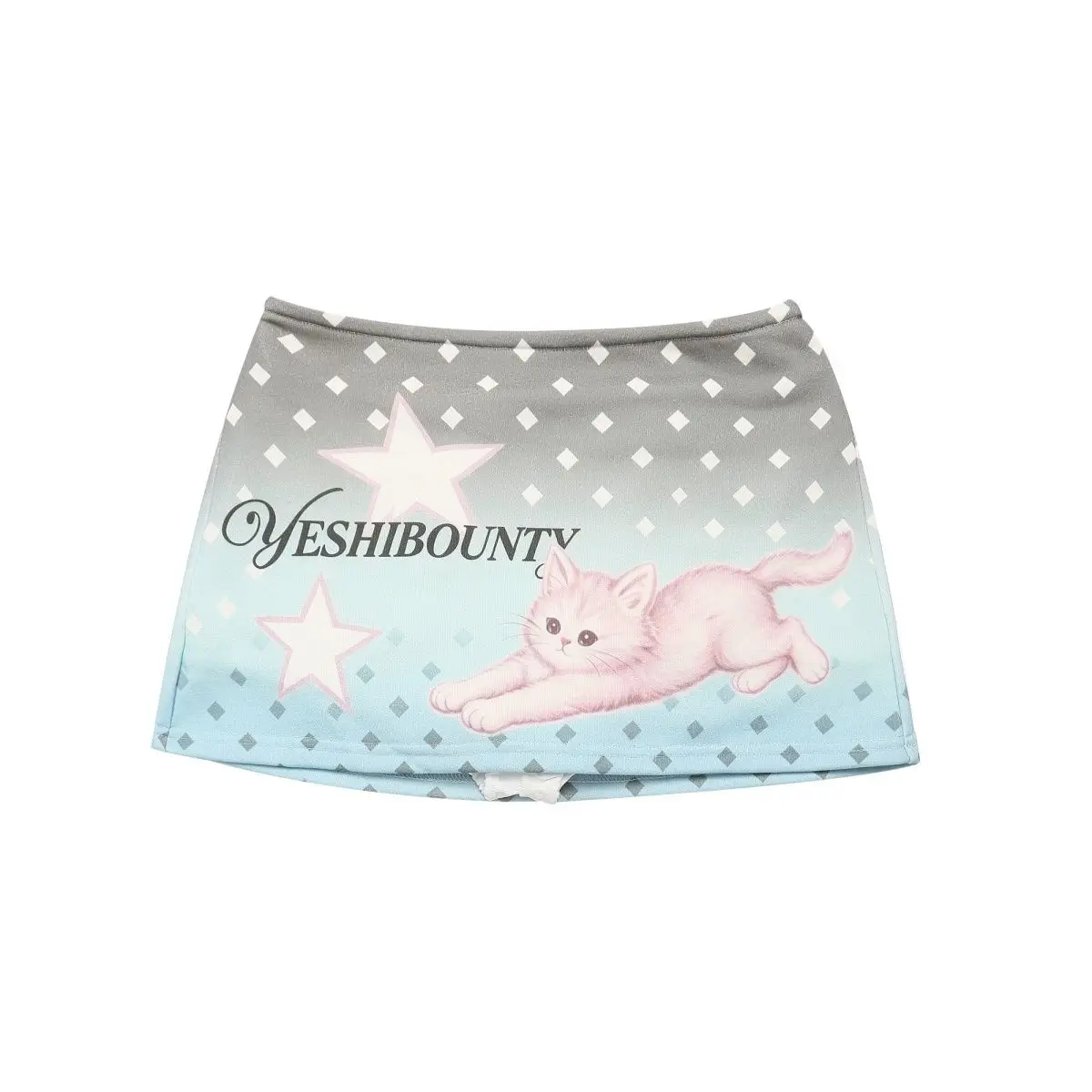 Chic Cute Kitten Print Mini Skirt Women Summer New Dropped Waist Slim Versatile A-line Skirts Japanese Y2k Aesthetic Faldas Sexy