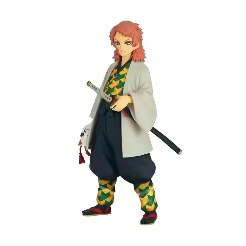 Kimetsu No Yaiba Anime Figures 17cm Demon Slayer GK Model Muzan Akaza Gyoumei Sabito Doll Action Figures Toys for Kids Children