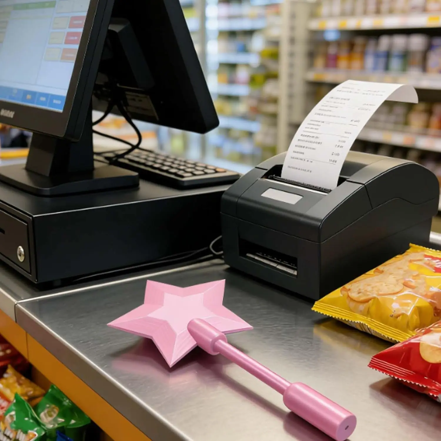 3D Printed Wand Tap To Pay Lightweight Cute Star Magic Wand Holder Portable 36.8Cm Credit Card Holder Daily Use view 4