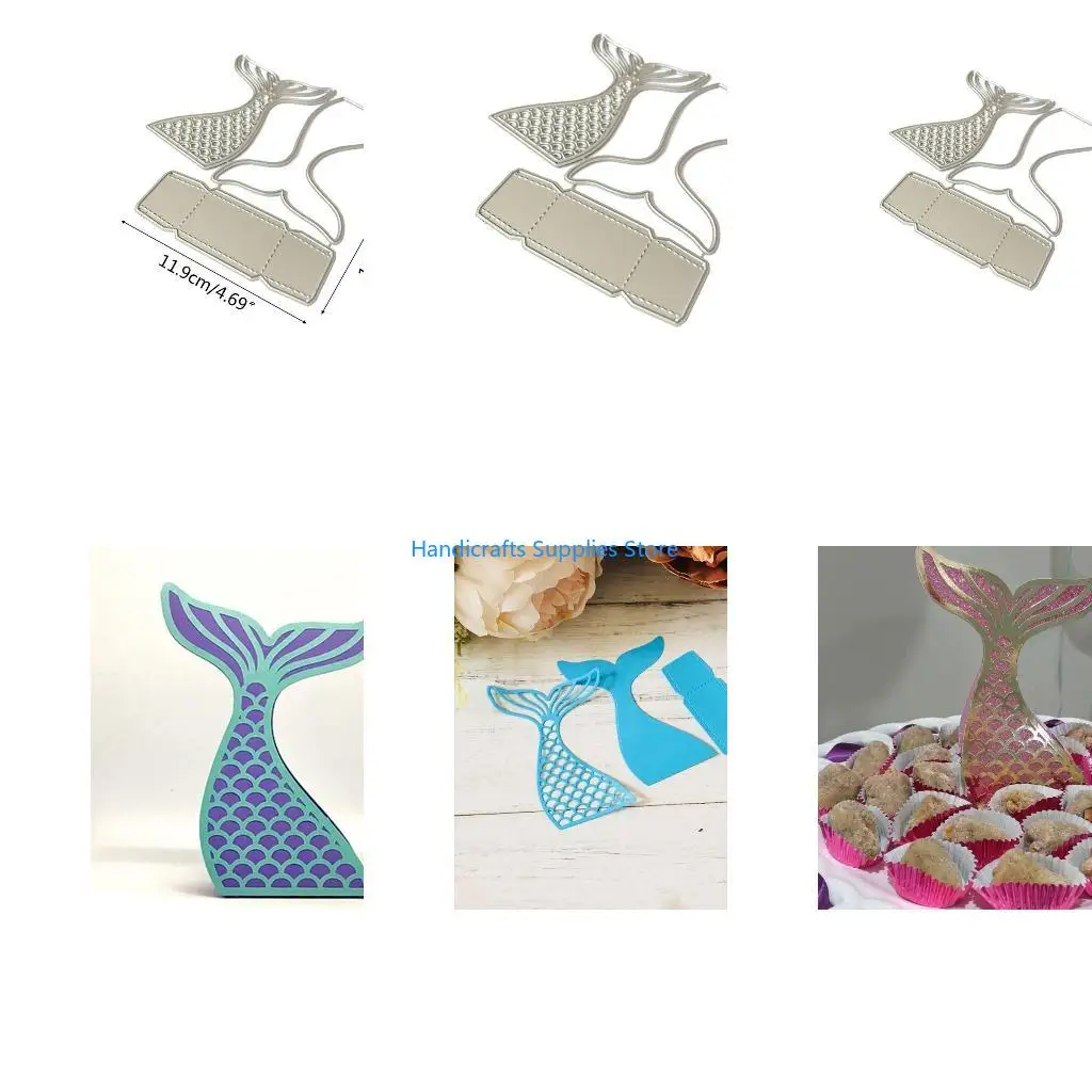 R1WA Fishtail Metal Cutting Dies Stencil Scrapbooking DIY Album Stamp Paper Card Embossing Decor