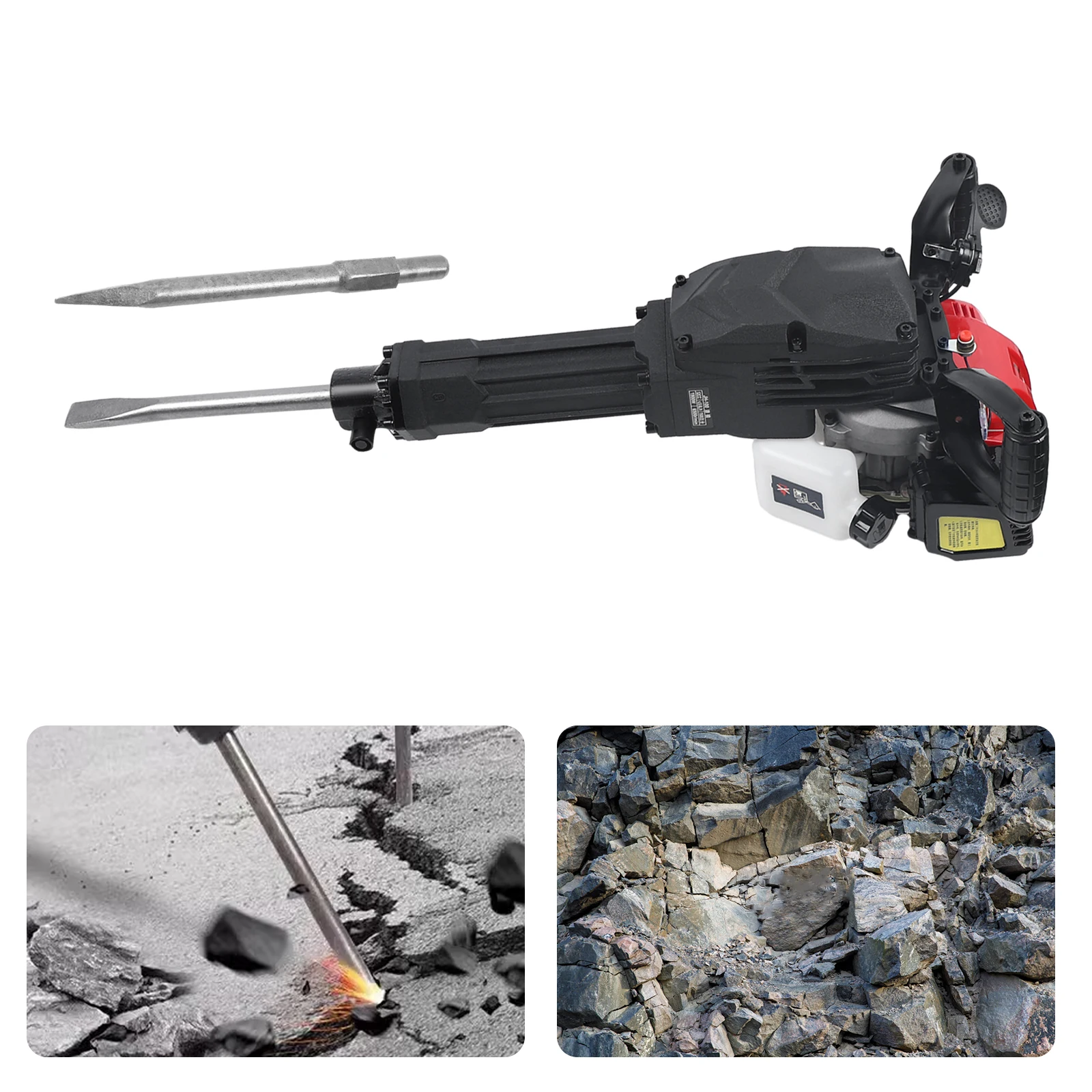 Light Weight Power Drill Digging Machine Hand-Held Rock Drill Breaker (One Tip And One Flat) for Road-Building and Telecom Works