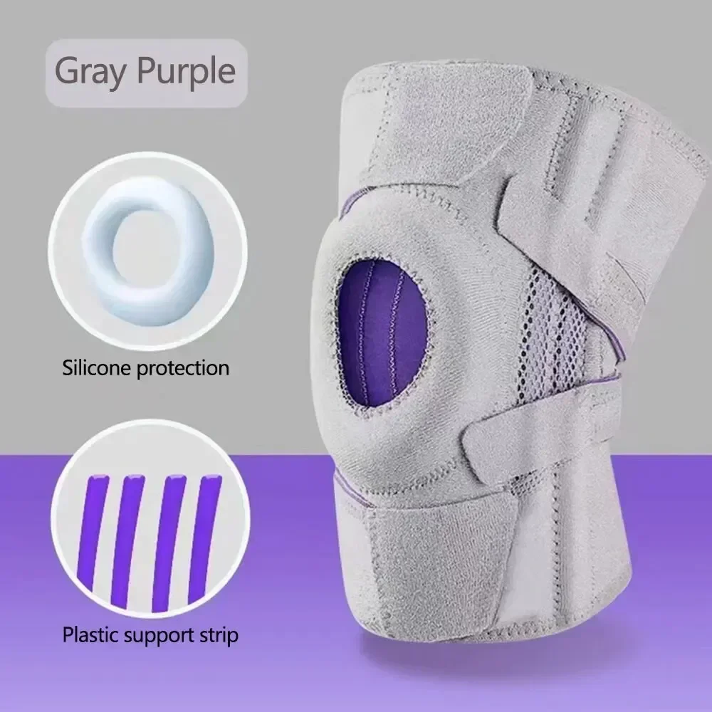 Genouillère élastique réglable pour la protection du genou, orthèse pour le basket-ball, le football, le fitness, la course à pied, le cyclisme, la rotule, la protection du genou, la protection de sécurité