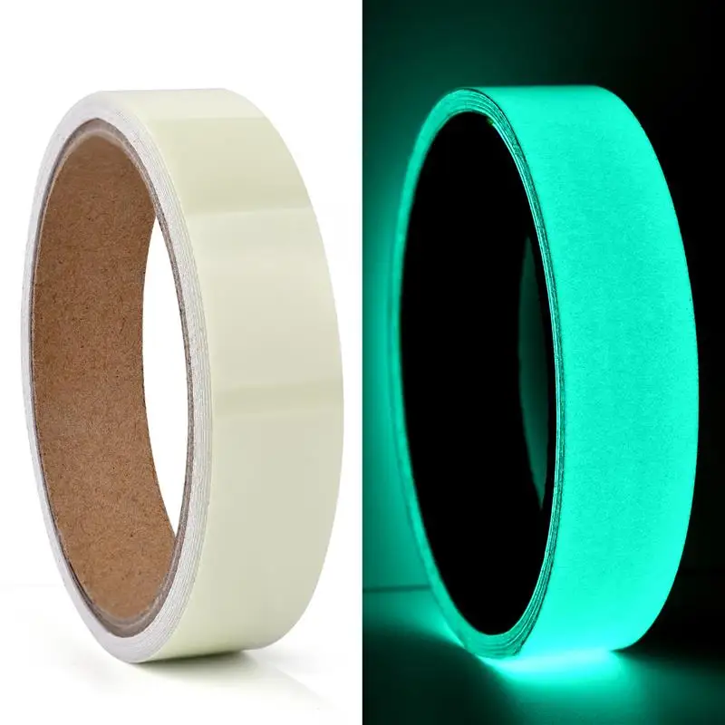 Leuchtendes fluoreszierendes, selbstklebendes, im Dunkeln leuchtendes Aufkleberband für die Nacht, Sicherheit, Heimdekoration, Warnklebeband
