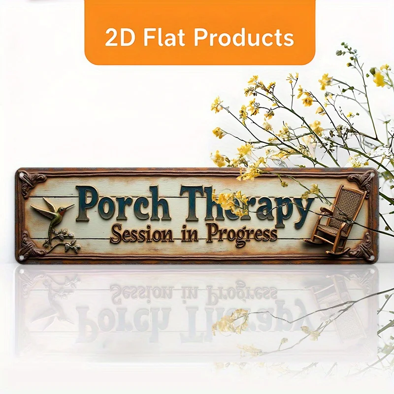 2D Flat - Aluminum Wall Sign with a Vintage Design Stag 