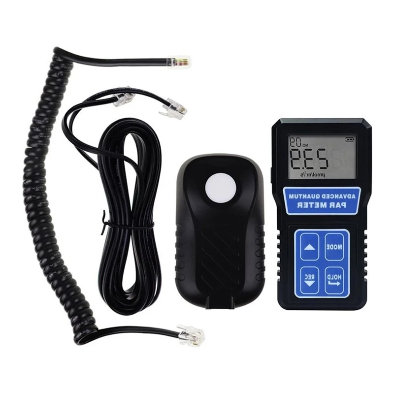 ABVS PAR-380 LCD Display Spectrometer Light Flux Meter Sensor Harness Kit Digital Split Type 400-700Nm Wavelength PAR Meter
