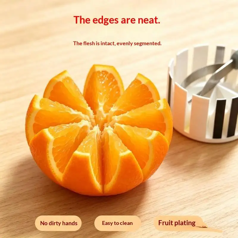 3D Printed Orange Peeler Citrus Skin Slicer Safe Non-slip Grip Handle Quick Slicing Without Hurting Hands Prep Tool Grapefruit