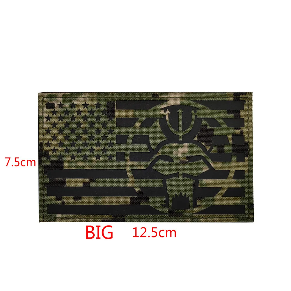 IR riflettente a infrarossi segno di chiamata lettera Patch decorativo MARPAT badge Patch militari tattiche AOR2 Woodland Camouflage