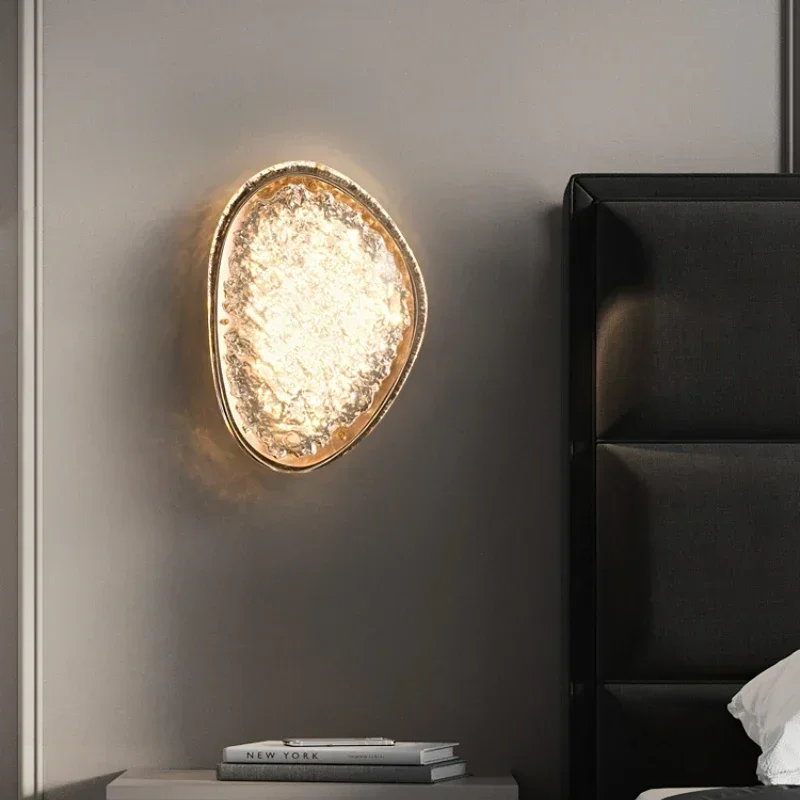 Nordic Modern Luxury Wall โคมไฟสําหรับห้องนั่งเล่นห้องครัวห้องนอน Art Decor อะคริลิค Lava Luminaria กระจก