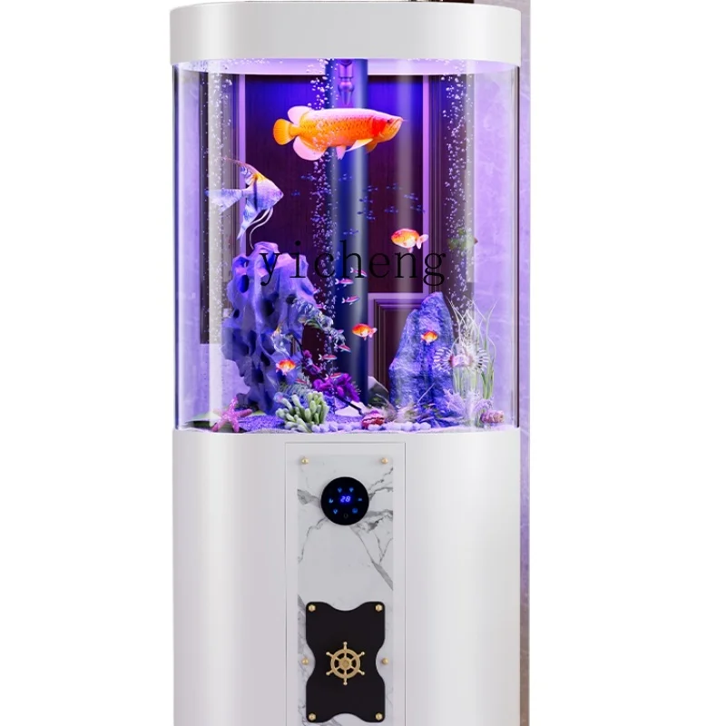 ZF New Living Room Acrylic Light Luxury Fish Tank Koi Ornamental Fish Filter Bottom Filter Change Water