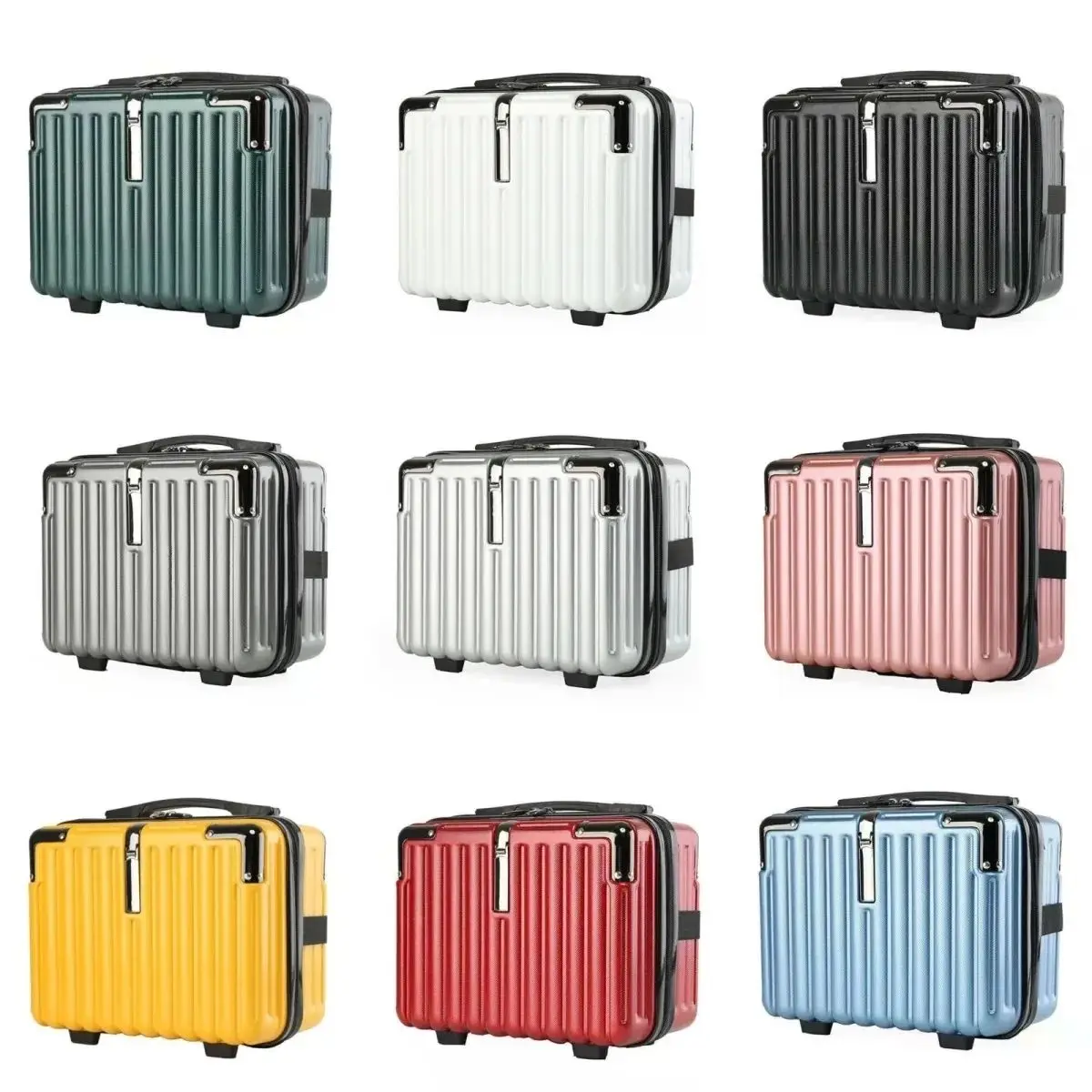 Women's Portable Makeup Toiletries Organizer Short Trip Makeup Bag Lightweight Waterproof Small Suitcase