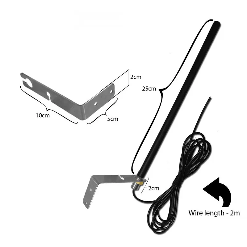 Untuk peralatan antena eksternal pintu garasi gerbang untuk antena penguat sinyal jarak jauh garasi antena penerima 433.92mhz