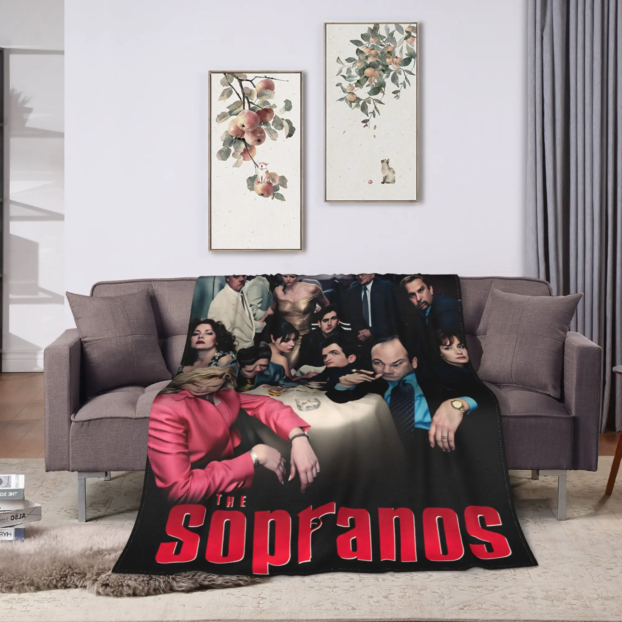 Movie The S-Sopranos  Flannel Blankets Winter  Super Soft Bedding Throws for Girls Boys Couch Bed Funny Bedspread Sofa Bed Cover